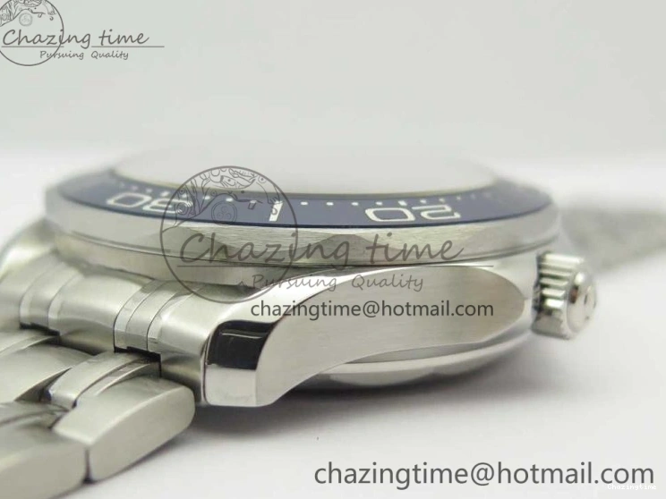 0424 ZeroBulk 2018 Seamaster Diver 300M OMF Best Edition Blue Ceramic Blue Dial on SS Bracelet A8800 (Black Balance Wheel) 7957